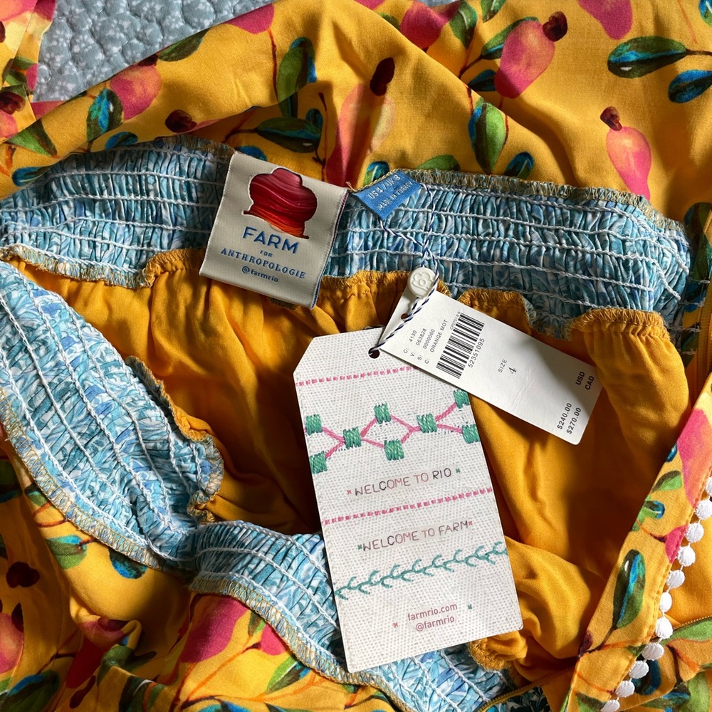 NWT Farm Rio Anjou Cashew Layered Maxi Dress - Picture 6 of 7